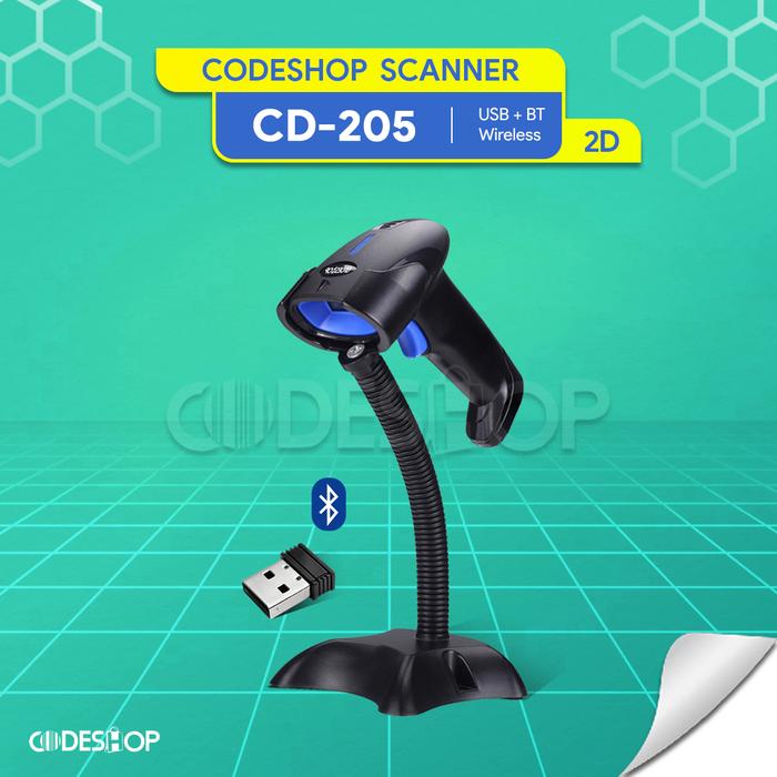 Gambar SCANNER 2 DIMENSI CD-205| BLUETOOTH DAN USB| HANDELD | SCANNER CEPAT - CD-205BT dari CODESHOP MEDAN undefined Tokopedia