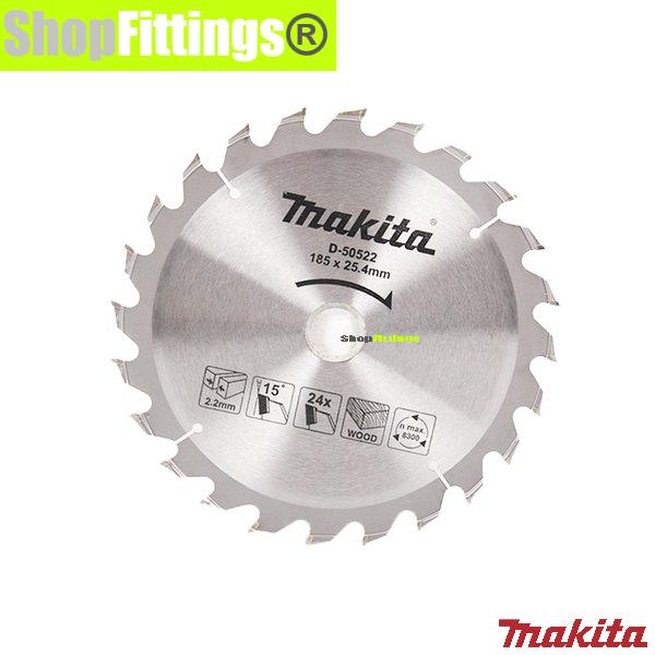 Gambar Makita Mata Circle Gergaji Kayu 7" x 24T Circular Saw Blade D-50522 - Makita 7" x 24T dari Shop Fittings undefined Tokopedia