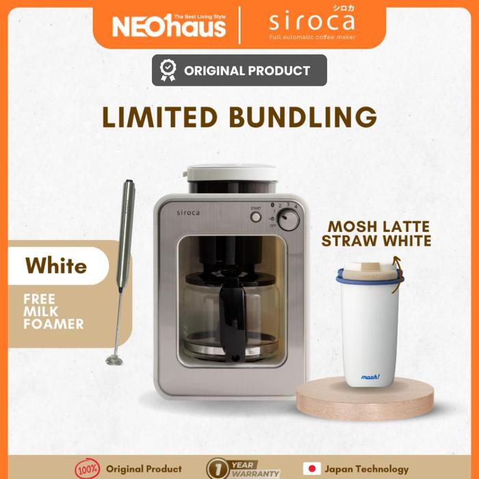 Gambar Siroca Coffee Maker X Mosh Latte Straw - Mesin Kopi Siroca Bundling - White + White dari AMANANUGRAH undefined Tokopedia