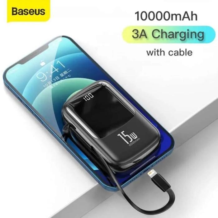 Gambar BASEUS 10000mAh POWER BANK 15W FAST CHARGER FOR SAMSUNG S20/S10 HUAWEI - Hitam Iphone dari D&D-oLshop undefined Tokopedia