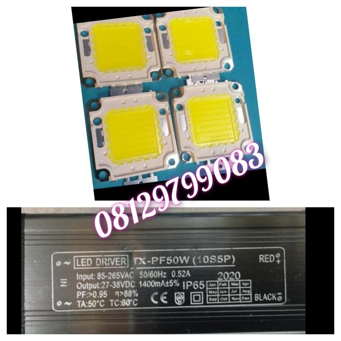 Gambar mata chip led pju jalan 50w 50 w modul mata lampu sorot pju 12v 220v - TRAVO+ CHIP MHL, SINAR PUTIH dari eco led lighting undefined Tokopedia