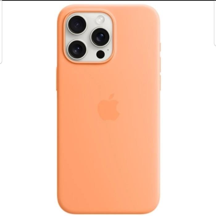Gambar Apple Iphone 15 Pro Max Silicone Case With Magsafe - Original ibox - Orange dari FTS Fts Store undefined 3 Tokopedia