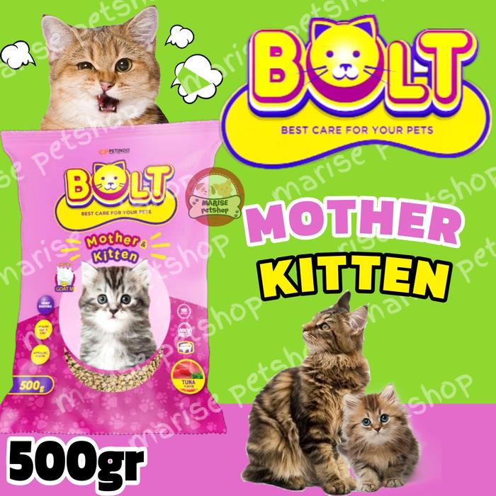 Gambar Bolt mother and kitten rasa tuna - makanan kucing untuk hamil dan anak dari Marise Petshop undefined Tokopedia