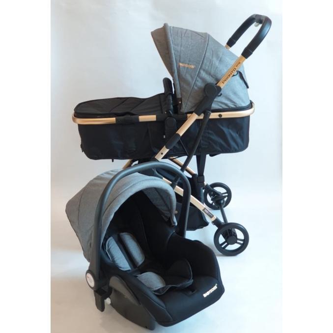 Gambar Strollers Carseat Babydoes Pronto R TS + Carseat / Kereta Dorong Bayi - Mid Grey, NON BUBBLE dari Gstore48 undefined Tokopedia