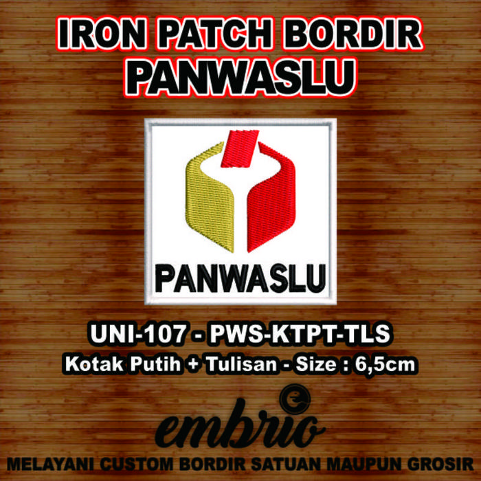 Gambar UNI-107 Emblem Patch Bordir Logo Panwaslu Pengawas Pemilu Panwascam - PWS-KTPT-TLS dari azura.indonesia undefined Tokopedia