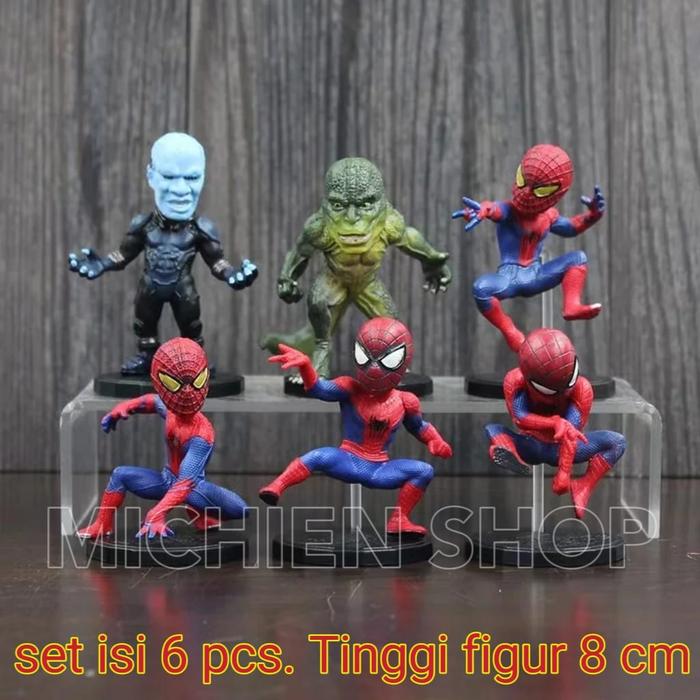 Gambar Action Figure Spiderman set isi 6 - SPIDER ISI 6 dari MICHIEN-SHOP undefined Tokopedia