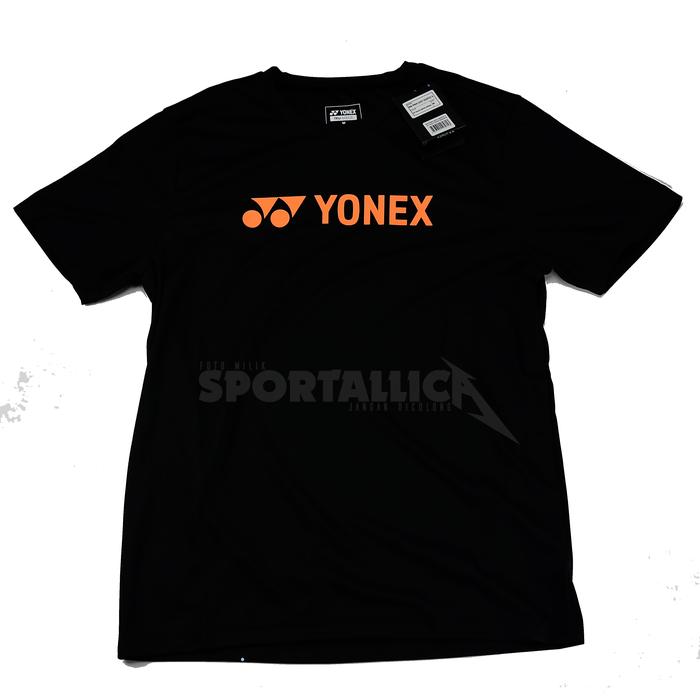 Gambar T-Shirt / Kaos / Baju / Jersey Badminton Yonex Easy 2527 (Part 1) - JetBlack Orange, XL dari Sportallica undefined Tokopedia
