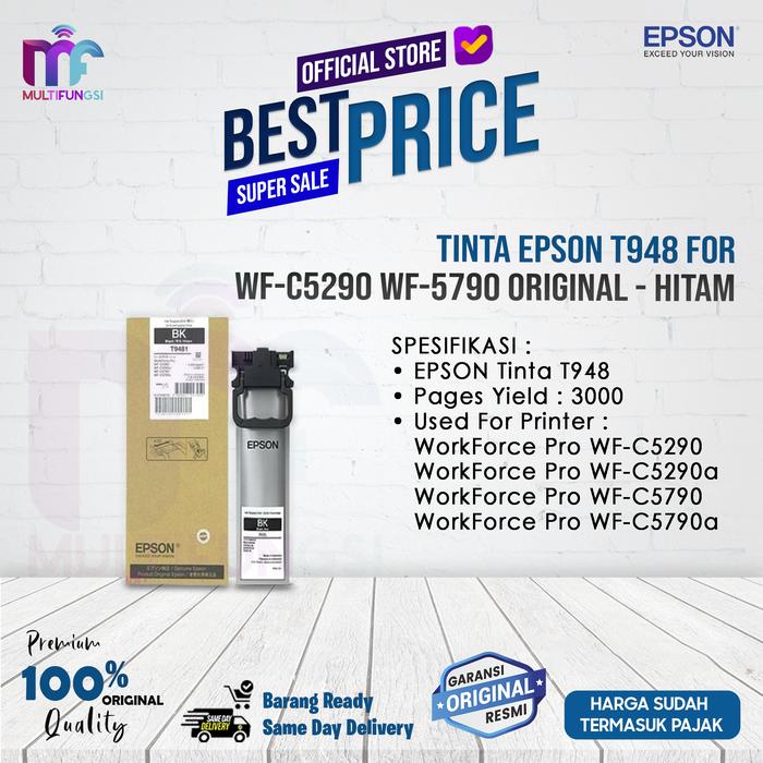 Gambar Tinta Epson T948 For WF-C5290 WF-5790 Original - Hitam - Hitam dari Multifungsi Online Kota Administrasi Jakarta Pusat Tokopedia