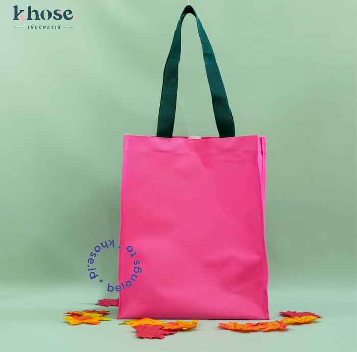 Gambar KHOSE Zella Bag 27 x 33 CM / Totebag Souvenir Nikah / Tali Premium - Hot Pink, Polos dari Khose Indonesia undefined Tokopedia