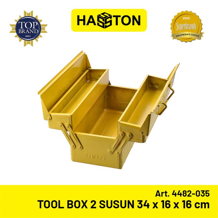 Gambar Hasston Tool Box 2 Susun / Kotak Perkakas Besi (4482-035) dari Hasston Tools undefined Tokopedia