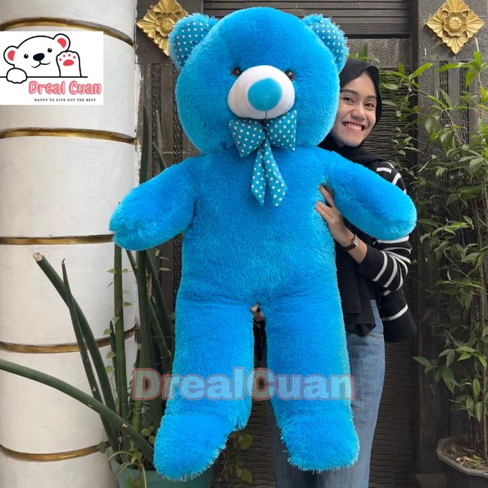 Gambar Boneka Teddy Bear Beruang Besar Jumbo 1 Meter Biru blue Termurah - Biru, 1 meter dari Dreal Cuan undefined Tokopedia