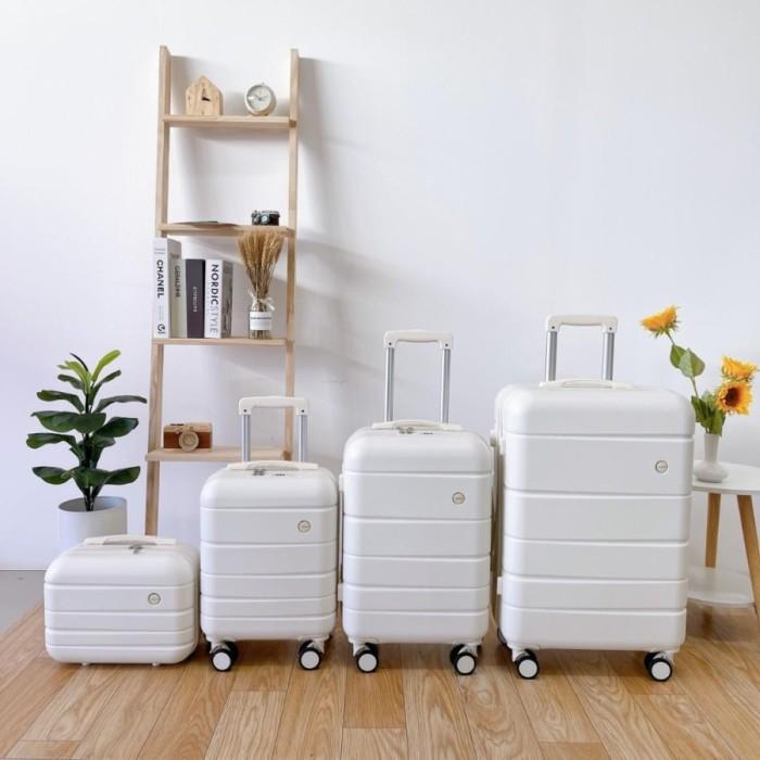 Gambar Koper Cabin Kabin Bagasi Luggage Suitcase Koper Travelling Warna Warni - Aurora White, BC 14 Inch dari Best Chair undefined Tokopedia