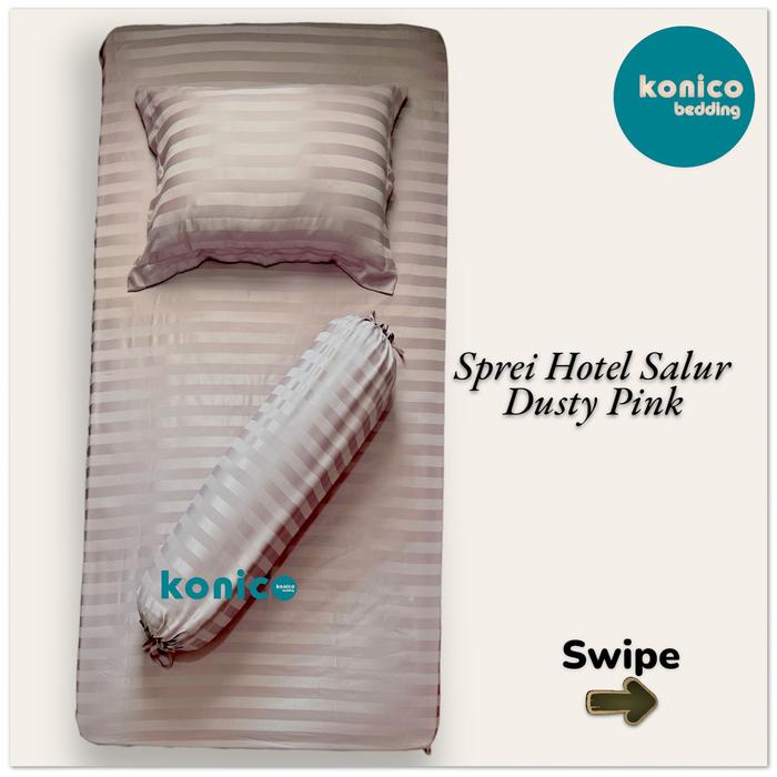 Gambar KONICO sprei set bahan MICRO TENSEL DOUBLE ( tanpa bedcover ) VOL 2 - DUSTYPINKMUDA, 160 X 200 X 20 dari Konico Bedding undefined Tokopedia
