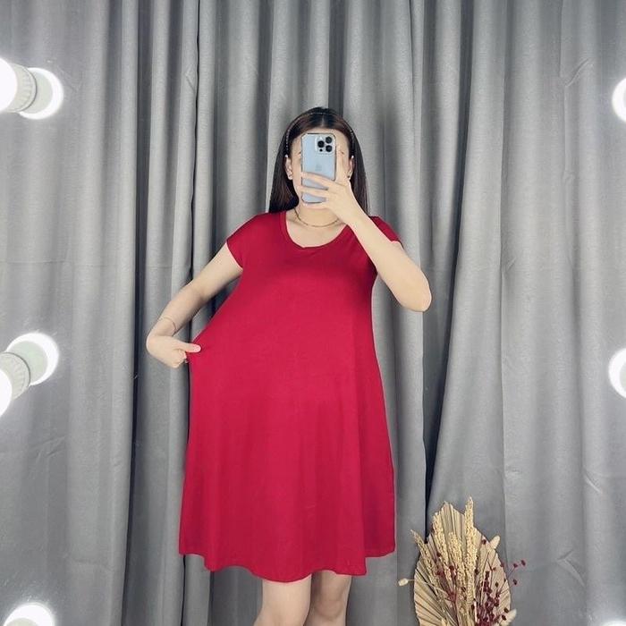 Gambar DRESS MOLA 993 I SWING DRESS I DRESS WANITA BABYDOL VIRAL Dres Korean - Merah dari ROXY MAS JAKARTA undefined Tokopedia
