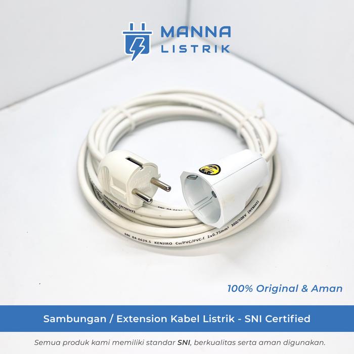 Gambar Sambungan Kabel Listrik SNI On Off Extension 1 2 3 4 5 7 8 9 10 meter - Bulat, 1 Meter dari MANNA Listrik undefined Tokopedia