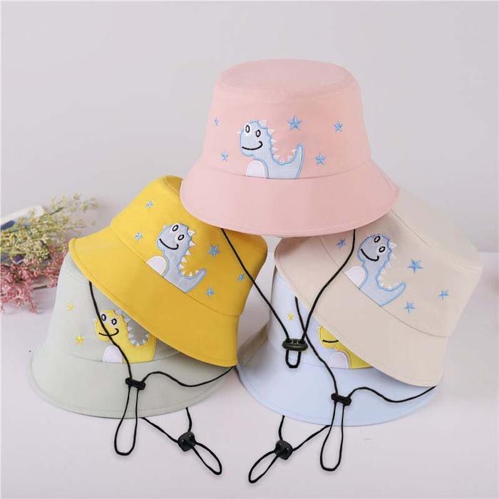 Gambar Topi Bucket Anak Bordir Dino Bintang 3 / Bucket Bordir Anak - hijaumuda, All Size dari TOKO SERBA 17 undefined Tokopedia