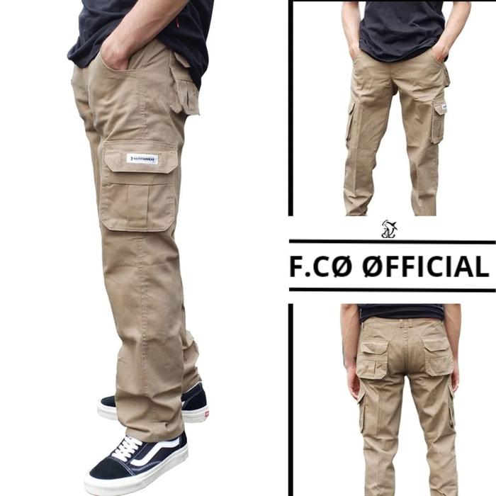 Gambar GNM Celana Gunung Outdoor Pria Cargo Kargo Panjang Slimfit PDL Terbaru - Celana Kargo Bigsize Jumbo Original - Mocca, S dari GNM Official undefined Tokopedia