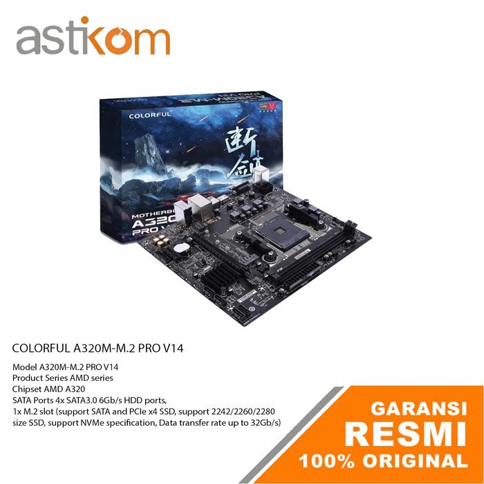 Gambar Motherboard Colorful A320M M.2 Pro V14 M.2 NVMe AM4 dari Astikom undefined Tokopedia