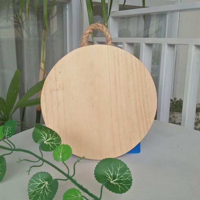 Gambar Talenan Kayu Bulat Tambang / Talenan Dapur - Kecil dari Home Decor Zega undefined Tokopedia