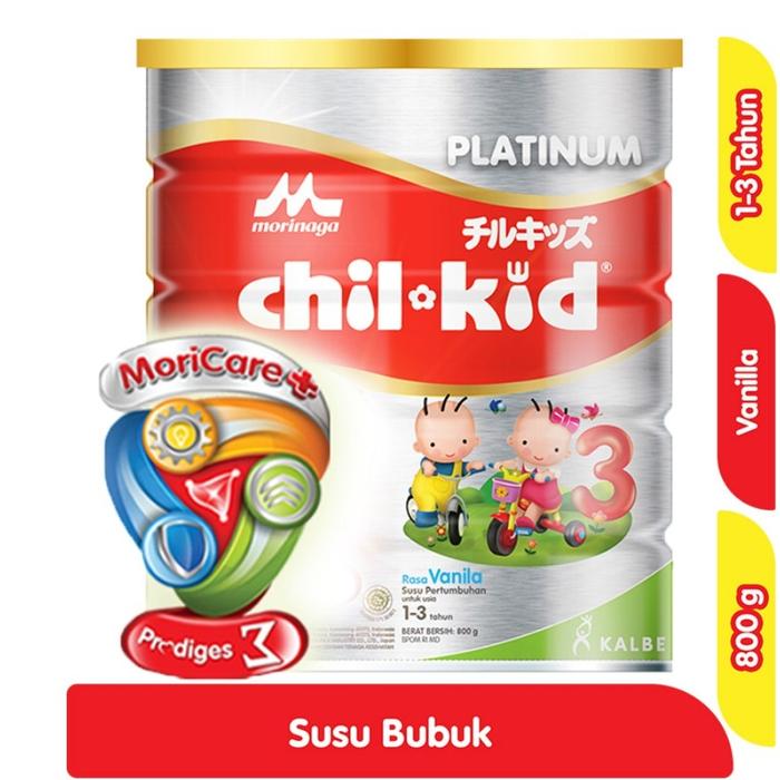 Gambar morinaga Chil-Kid 3 Platinum Pertumbuhan Anak 1-3 Tahun Vanila 800gr dari dekkagladys undefined Tokopedia