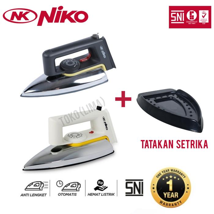 Gambar Setrika Niko NK 333s Dry Iron NK333s Murah SNI Garansi Anti Lengket - +TATAKAN B T368, PACKING EXTRA dari Toko Lima_NEW undefined Tokopedia