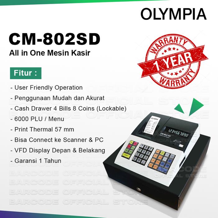 Gambar Cash Register Casio SE-S10 All In One Mesin Kasir Printer Thermal - CM-802SD dari Barcode Store Solutions undefined Tokopedia
