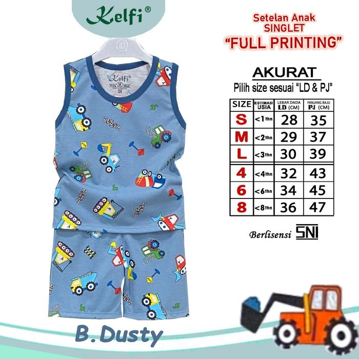 Gambar Setelan Singlet Anak Laki Laki Usia 0 1 2 3 4 5 Tahun Full Print - Dio BiruDusty, S (0-1)th dari Afizah Shop Surabaya undefined Tokopedia