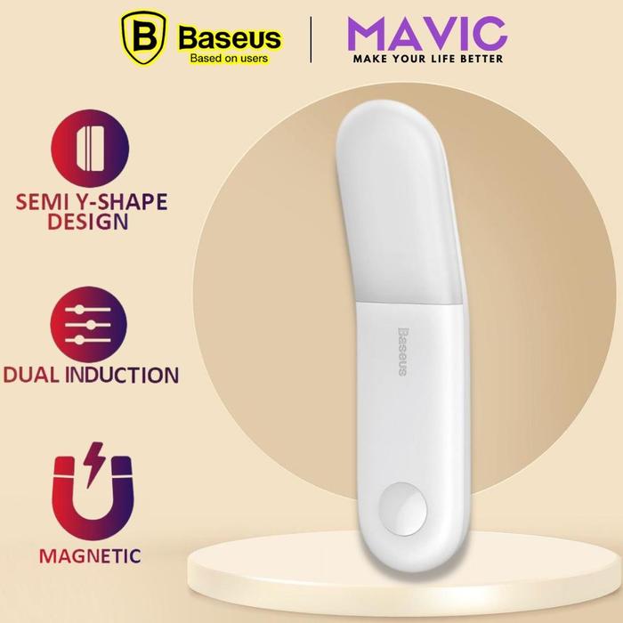 Gambar Baseus Sunshine Aisle Light Lampu Dinding Sensor Otomatis / Malam / - Putih dari UBREAKFIX undefined Tokopedia