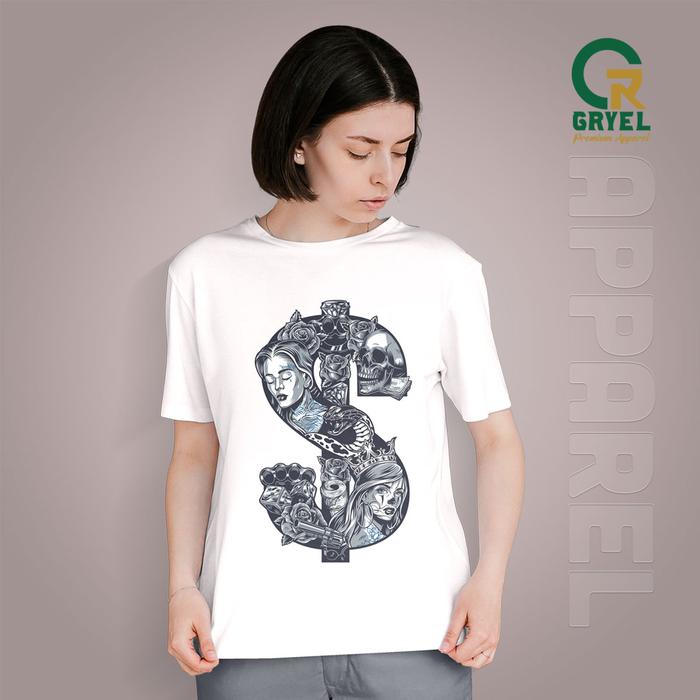 Gambar Gryel Apparel Kaos Distro Pria/wanita Motif Tengkorak Kepala Hitam - Tengkorak 6, S dari gryel apparel undefined Tokopedia