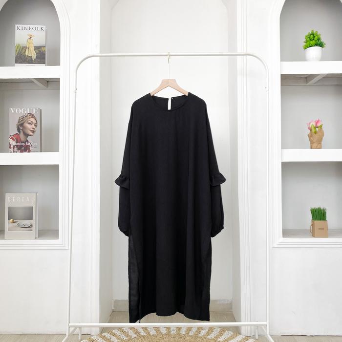 Gambar BAJU ATASAN WANITA SEMI TUNIK SIZE JUMBO FASHION MUSLIM BLUS BLOUSE - BLACK dari zwalan.online undefined Tokopedia