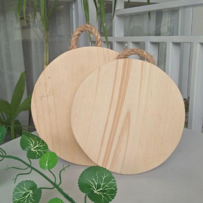 Gambar Talenan Kayu Bulat Tambang / Talenan Dapur - Besar dari Home Decor Zega undefined Tokopedia