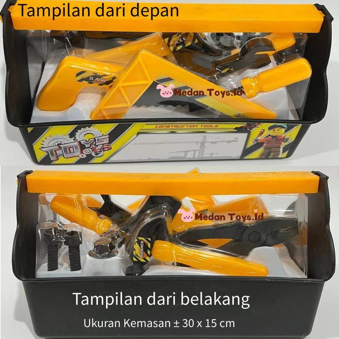 Gambar Mainan Tool Box OCT7505 / Mainan Edukasi Alat Pertukangan Anak - Tool Box Gagang dari Medan Toys.id undefined Tokopedia