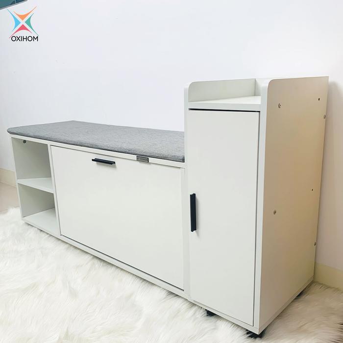 Gambar Oxihom Lemari Sepatu Lemari Pajangan Rak Sepatu Susun Duduk Sofa - N506 White dari Abditama Living undefined Tokopedia