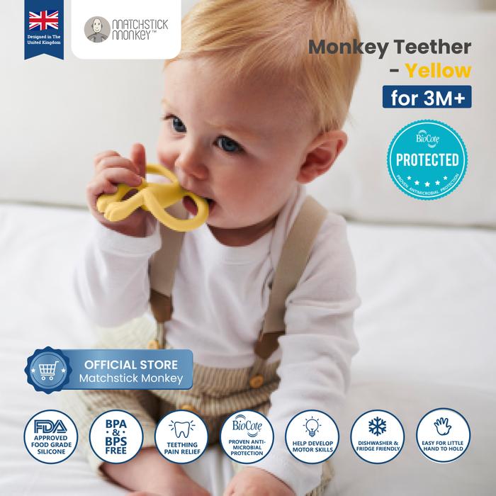 Gambar Matchstick Monkey - Teether Monkey Series - Yellow dari Matchstick Monkey Indonesia undefined Tokopedia