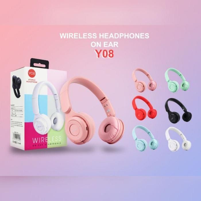 Gambar Headphone Headset Bando Wireless Y08 Bluetooth Suara Bagus dari Kita Store1_NEW undefined Tokopedia