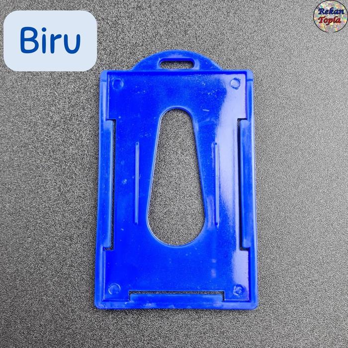 Gambar ID Card Plastik / ID Card / Frame ID Card / Casing ID Card Topla - Biru dari Rekan Topla undefined Tokopedia