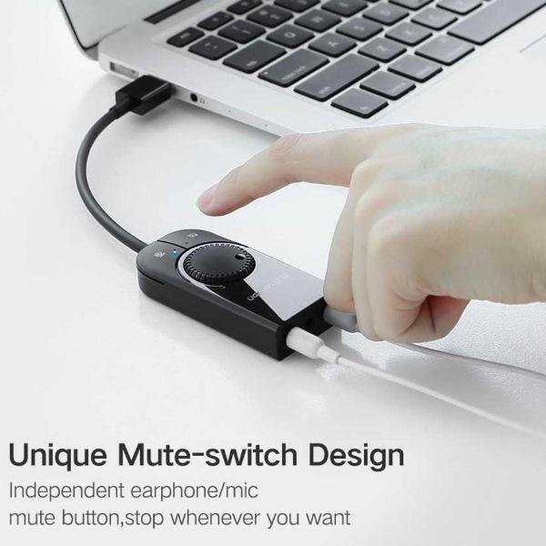 Jual Ugreen Usb Sound Card Adapter To 3.5mm Dual Audio With Volume ...