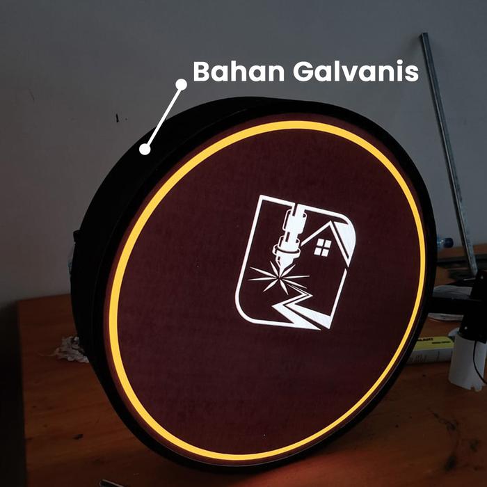Gambar Neon Box Bulat Aneka Ukuran 2 Sisi dan Bracket Tinggal Pasang Mudah - Galvanis, 40cm dari Acrylicworks Store undefined Tokopedia
