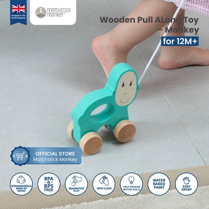 Gambar Matchstick Monkey - Playtime Pull Along Animal Monkey - Monkey dari Matchstick Monkey Indonesia undefined Tokopedia