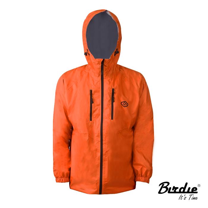 Gambar Jacket Raincoat Sporty Stylish Waterproof Packable RC-06 Birdie - Orange, S dari Birdie Indonesia undefined Tokopedia