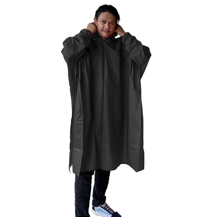 Gambar Jas Hujan Ponco Celana KHN Dewasa Sealing Press Anti Rembes - Hitam dari KHN Store Kab. Sumedang Tokopedia