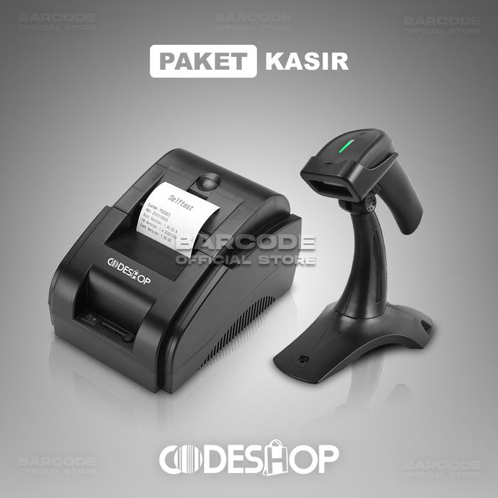 Gambar Paket Alat Kasir Printer Codeshop CBT-58i & Scanner Barcode CD-207BT - CBT-58i+CD-207 dari Barcode Store Solutions undefined Tokopedia