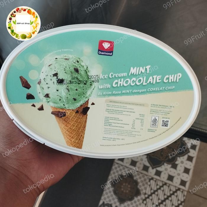 Gambar Diamond es krim mint with Chocolate chip 700 gram dari 99Fruit Shop undefined Tokopedia