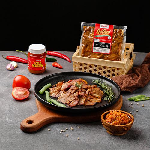 Gambar Sei Sapi Bundle 250gr Sambal Krakataw (Free Box) dari Daging Sei Sapi Asap Zensei undefined Tokopedia