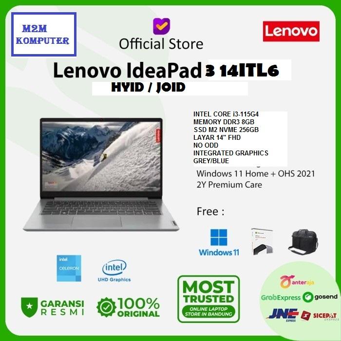 Jual Laptop Lenovo Ideapad 3 14itl6 Hyid I3 1115g4 8gb 256gb 14 W11
