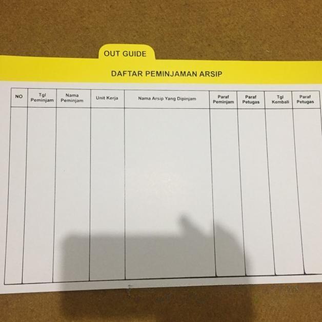 Gambar Out Indikator Arsip Out Guide & Out Sheet Arsip Penanda Arsip Berkas - Out Guide dari Home ATK undefined Tokopedia