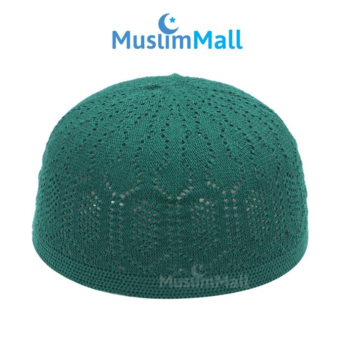 Gambar Peci Mercan Turki Rajut Bahan Elastis Adem Warna Hitam Merek - TheKufi - Hijau, XS - No.7 dari Muslim Mall undefined Tokopedia