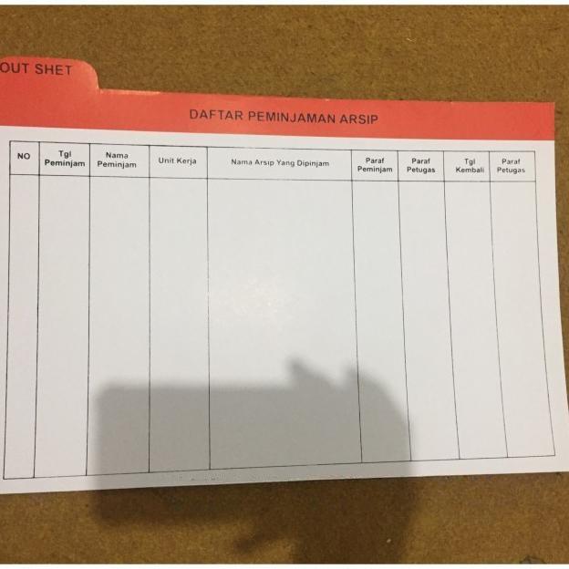 Gambar Out Indikator Arsip Out Guide & Out Sheet Arsip Penanda Arsip Berkas - Out Sheet dari Home ATK undefined Tokopedia