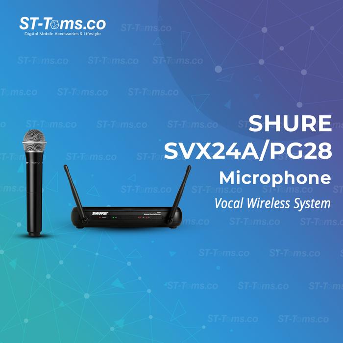 Gambar Shure SVX24A/PG28 / SVX24/PG28 Single Hand Wireless Vocal Microphone - G15 dari ST-Toms.co undefined Tokopedia