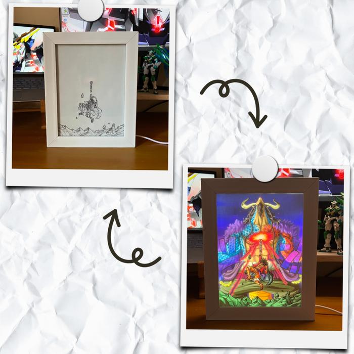 Gambar Light Painting Lampu Tidur Anime One Piece Part 1 - OP1, 20 x 30 dari Digizone Hobbies Shop undefined 3 Tokopedia